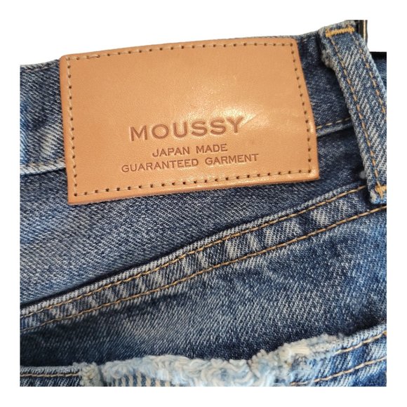 MOUSSY Vintage Laurel Patched Tapered Jeans Size 24 - Picture 12 of 13